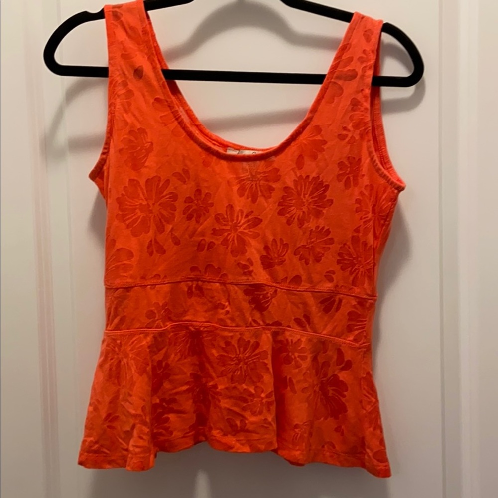 Orange Peplum American Rag Tank